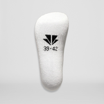 Fusssohle der weissen VENI VICTORY Crewsocks / Tennissocken / Socken.