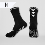 Gripsocks / Fussballsocken / Footballsocks in schwarz mit weissen rutschfesten Gummipads / Gumminoppen für besseren Halt beim Fussballspielen