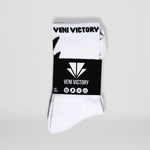 Verpackte Gripsocks / Fussballsocken / Footballsocks in weiss mit schwarzen rutschfesten Gummipads / Gumminoppen für besseren Halt beim Sport.